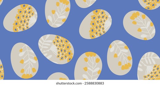 Floral Easter Eggs Pattern seamless pattern