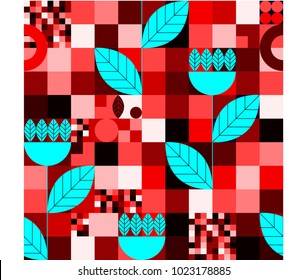 floral easter geometric pattern, seasons greetings
