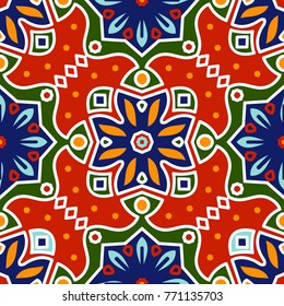 Floral eastern seamless pattern, tile design, vector
