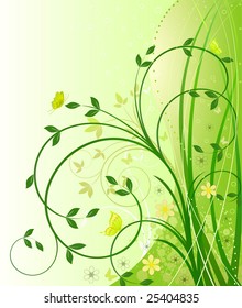 Vector de fondo de ecología floral