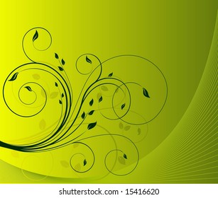 Floral ecology background vector illustration
