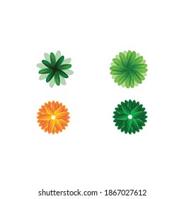Floral effect design vector elements