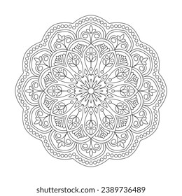 Floral Elegance adult coloring book mandala page for kdp book interior. Peaceful Petals, Ability to Relax, Brain Experiences, Harmonious Haven, Peaceful Portraits, Blossoming Beauty mandala design.