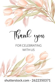 Floral elegant background with hand drawn flower elements. Vector design templates for wedding invitation, birthday card, poster, business card, flyer, social media post, banner, label.