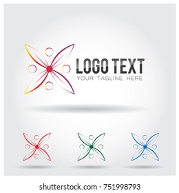 Floral Elegant Logo Icon Vector Template