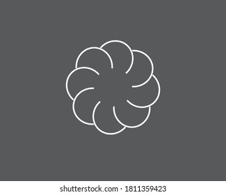 Floral elegant logo with simple line