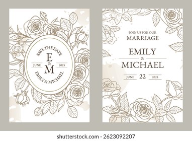 Floral Elegant Save The Date Marriage Invitation