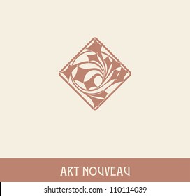 The floral element in art nouveau style