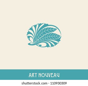 Floral element in art nouveau style. This work from the collection in my portfolio.