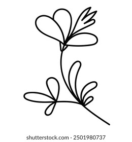 Floral element. Botanical vector illustration. 