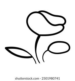 Floral element. Botanical vector illustration. 