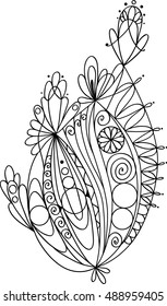 Floral element for coloring
