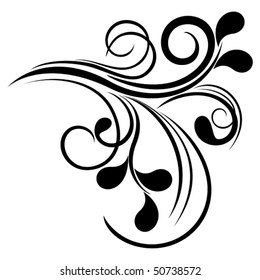 Floral element for design. Vector object isolated