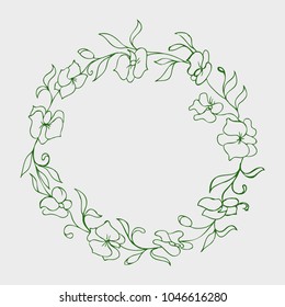 floral element. doodle style