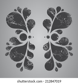 Floral element, grunge design