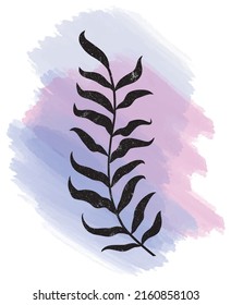 Elemento floral sobre fondo abstracto. Ilustración del vector