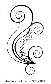 Floral element of ornament for design
