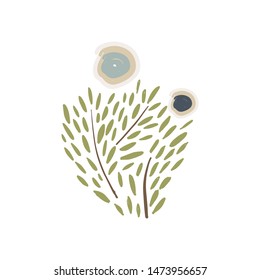 Floral element for patterns, card, background