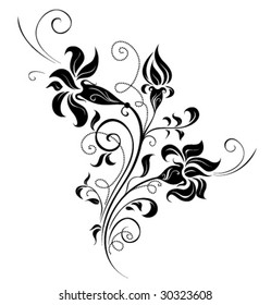 Floral element, vector