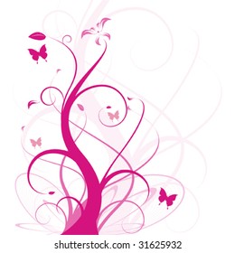 floral element vector design