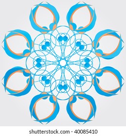 Floral element. Vector illustration.