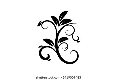 floral element vector. leaves illustration vector