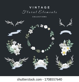 Floral element for widding invitation
