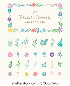 Floral element for widding invitation