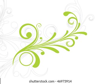 Floral element for your design with space of your text, vector illustration