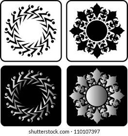 Floral Elements 4. Flower inspiration with combination elements decoration.