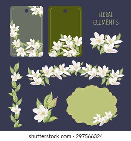 Floral elements for card 