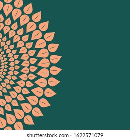 A Floral Elements Decorated Greeting Card Background Template, Leaves, Wreath