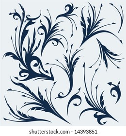 Floral elements for design