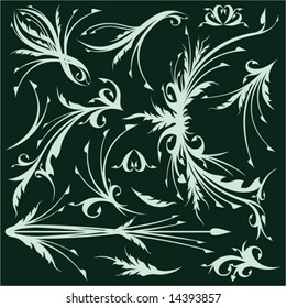 Floral elements for design
