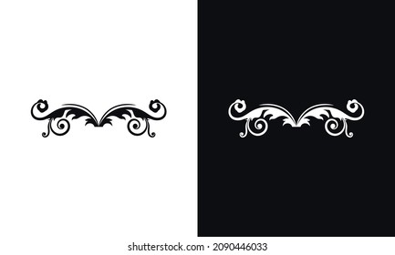 Elementos florales para el diseño blanco y negro