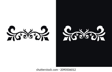 Floral elements for design black and white