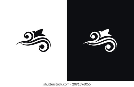 Floral elements for design black and white