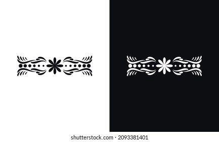 Floral elements for design black and white