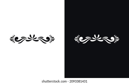 Elementos florales para el diseño blanco y negro