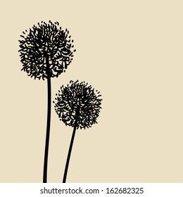 Floral Elements for design, dandelions. EPS10 Vector illustration