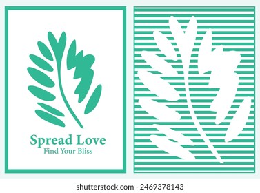 Floral elements design for frames. Home Decoration. Minimalist Style
