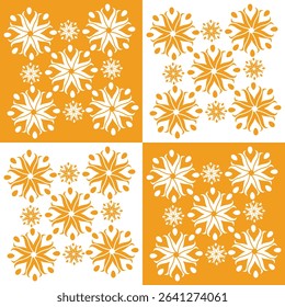 Floral Elements Design Idea featuring elegant patterns in gold color. Stylish flower objects in EPS format, perfect for decorative elements, creative projects, and flower-style designs.