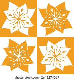 Floral Elements Design Idea featuring elegant patterns in gold color. Stylish flower objects in EPS format, perfect for decorative elements, creative projects, and flower-style designs.
