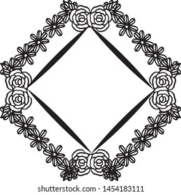 Floral elements for design of invitations, decoration style unique. Vector