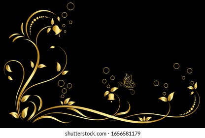 Floral elements design, luxury ornamental graphic element border, swirls flowers,foliage swirl decorative design for page decoration cards, wedding, banner, logos, frames, labels, cafes, boutiques