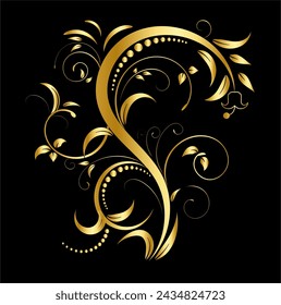 Floral elements design, luxury ornamental
