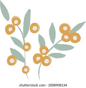 floral elements. Flower and green leaves. Wedding concept - flowers. Floral poster, invite. Vector arrangements for greeting card or invitation design