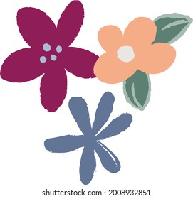 floral elements. Flower and green leaves. Wedding concept - flowers. Floral poster, invite. Vector arrangements for greeting card or invitation design.