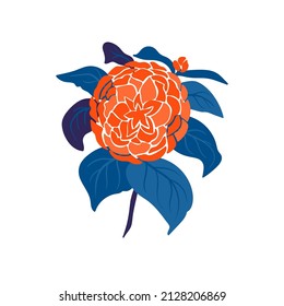 Elementos florales. Flores y hojas verdes. Moderna moda Matisse minimalista.  Afiche floral, invitación. Disposiciones de vectores para el diseño de tarjetas de felicitación o invitaciones