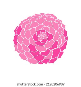 Floral elements. Flower and green leaves. Modern trendy Matisse minimal style.  Floral poster, invite. Vector arrangements for greeting card or invitation design